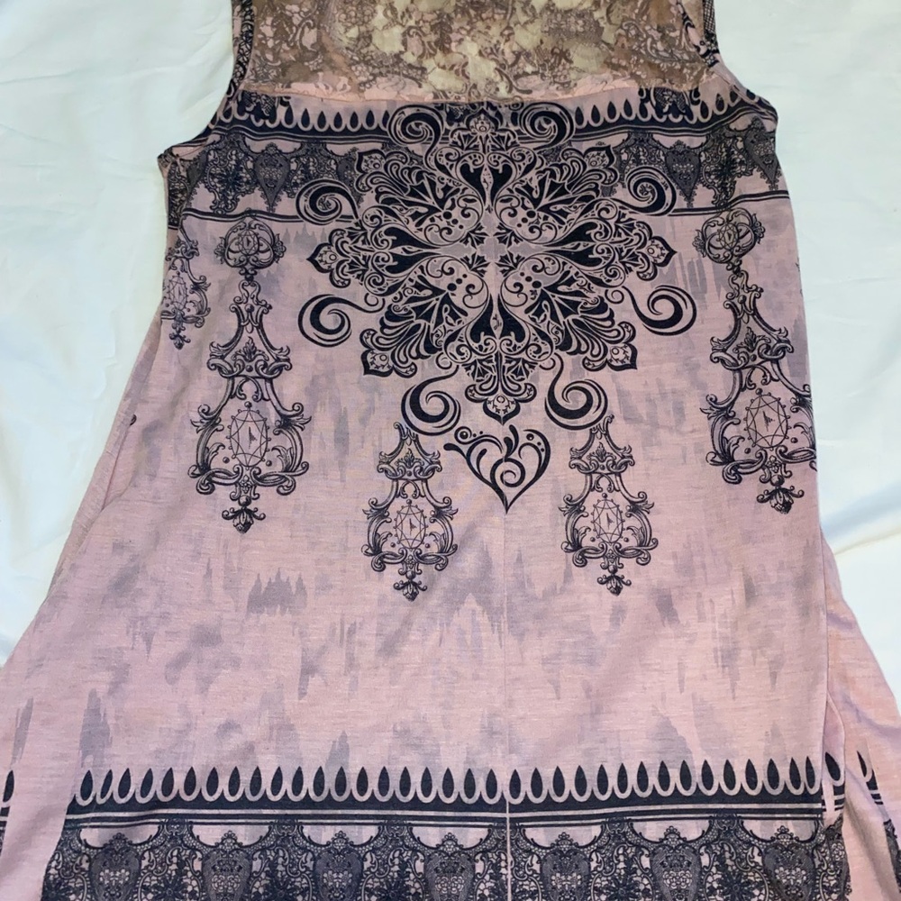 Mel & Mo Pink Lace Top. 0538 - Picture 5 of 8